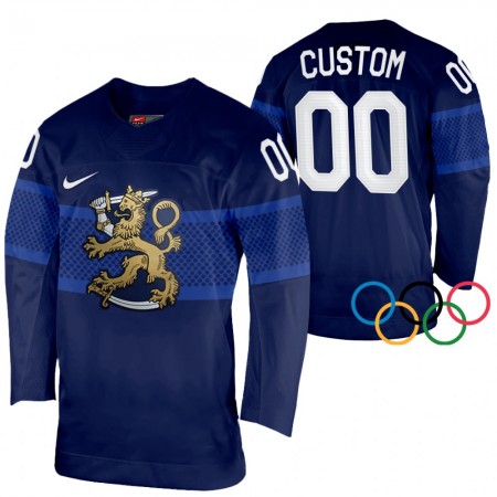 Finsko Dresy Custom 2022 Winter Olympics Navy Authentic - Pánské
